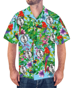 Custom Logo Shirt Men's Hawaiian Shirt Colorful Parrot  -  Unique Beach Shirt - For Men and Women Fanshubus