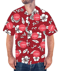 Custom Logo Shirt Men's Hawaiian Shirt Lily Flowers | Unique Beach Shirt- For men and women - Fanshubus