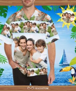 Custom Photo Men's All Over Print Hawaiian Shirt - For men and women - Fanshubus