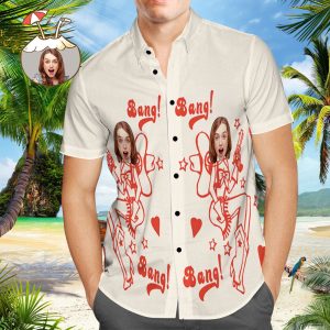 Custom Photo Vintage Hawaiian Shirt with Cowboy Girl - Unisex Summer Essentials - For men and women - Fanshubus