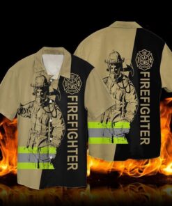 Customized U.S Firefighter 3D Full Print Hawaiian Shirt Shirt- For men and women - Fanshubus