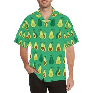Cute Avocado Pattern Men's All Over Print Hawaiian Shirt - For Men and Women - Fanshubus