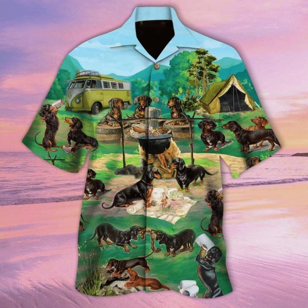 Dachshund Hawaiian Shirt | Unisex | Adult | Hw7545- For men and women