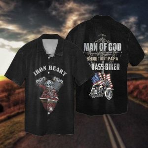 Dad Badass Biker Hawaiian Shirt | For Men &amp; Women | Adult |- For men and women - Fanshubus