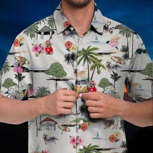 Dandie Dinmont Terrier Hawaiian Shirt Hawaiian Shirt Hawaii Beach Retro .