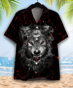 Dark Wolf Hawaiian Shirt - Fanshubus