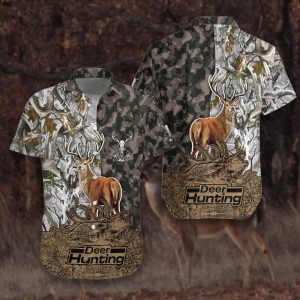 Deer Camouflage Bow Hunting Unisex Hawaiian Shirt- For men and women - Fanshubus