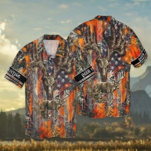 Deer Hunting 1 3D Full Print Hawaiian Shirt Shirt- For men and women - Fanshubus