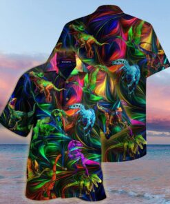 Dinosaur Fantasy Hawaiian Shirt .