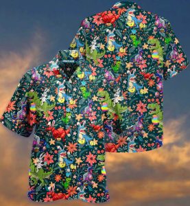 Dinosaur Hawaiian Shirt 2- For men and women - Fanshubus