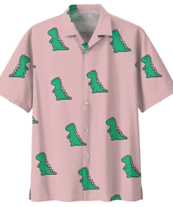 Dinosaur Hawaiian Shirt Navy 2- For men and women - Fanshubus