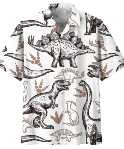 Dinosaur Hawaiian Shirt Royal- For men and women - Fanshubus