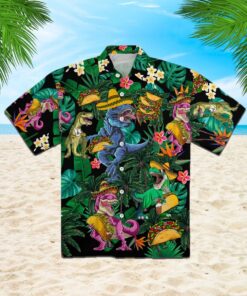 Dinosaur Love Tacos Hawaiian Shirt