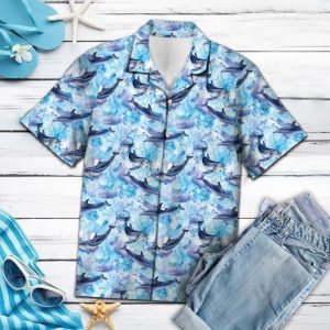 Dolphin Beach Blue Awesome Design Hawaiian Shirt- For men and women - Fanshubus