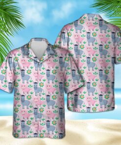 DONKEY AND PIG SEAMLESS HAWAIIAN SHIRT