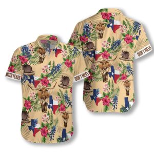 Dont Mess With Texas Longhorn Hawaiian Shirt- For men and women - Fanshubus