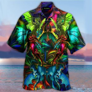 Dragon Fantasy Hawaiian Shirt | Unique Beach Shirt- For men and women - Fanshubus