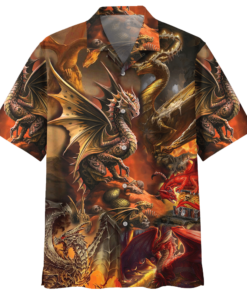 Dragon Hawaiian Shirt Clothing- For men and women - Fanshubus