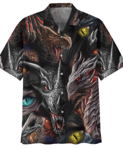 Dragon Hawaiian Shirt Navy - For men and women - Fanshubus