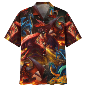 Dragon Hawaiian Shirt Sport Grey 1 - For men and women - Fanshubus