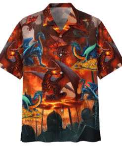 Dragon Hawaiian Shirt Sport Grey 2- For men and women - Fanshubus