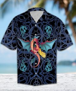 Dragon Mandala Blue Amazing Hawaiian Shirt - For men and women - Fanshubus