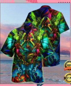 Dragon unisex hawaiian shirt- For men and women - Fanshubus