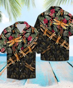 Dragonfly Hawaiian Shirt - For Men and Women - Fanshubus