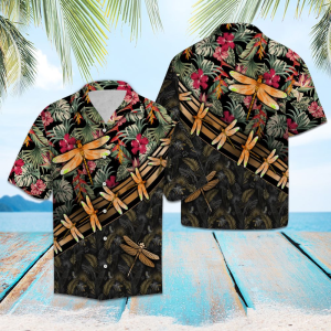 Dragonfly Hawaiian Shirt - For Men and Women - Fanshubus