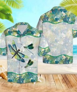 Dragonfly Tropical Hawaiian Shirt- For men and women - Fanshubus