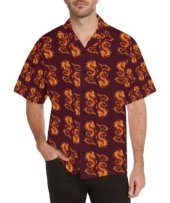 Dragons Fire Design Hawaiian Shirt