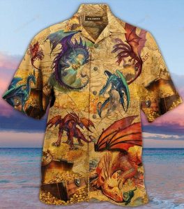 Dragons Multicolor Nice Design Hawaiian Shirt- For men and women - Fanshubus