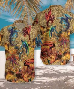 Dragons With Treasure Hawaiian Shirt- For men and women - Fanshubus