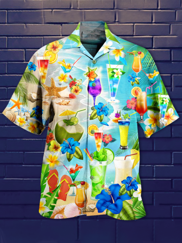 Drink Cocktails And Say Aloha Hawaiian Shirt- For men and women - Fanshubus