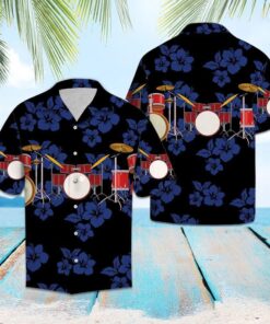 Drums For Vacation Blue Best Design Hawaiian Shirt- For men and women - Fanshubus