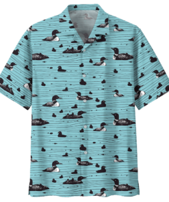 Duck Blue High Quality Unisex Hawaiian Shirt- For men and women - Fanshubus