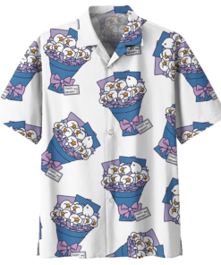 Duck Flower Bouquet Hawaiian Shirt - For men and women - Fanshubus