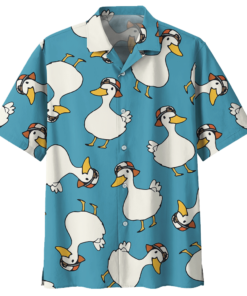 Duck Hat Hawaiian Shirt- For men and women - Fanshubus