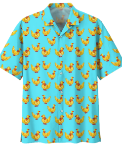 Duck Hawaiian Shirt Black 4- For men and women - Fanshubus