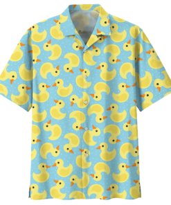 Duck Hawaiian Shirt Navy 3- For men and women - Fanshubus