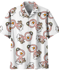 Duck Octopus Bell Hawaiian Shirt - For men and women - Fanshubus