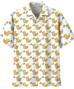 Duck White Nice Design Unisex Hawaiian Shirt- For men and women - Fanshubus