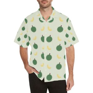 Durian Pattern Theme Men's All Over Print Hawaiian Shirt - For Men and Women - Fanshubus