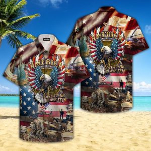 Eagle Patriotic God Bless America Hawaiian Shirt- For men and women - Fanshubus
