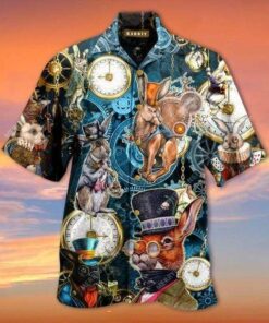 Easter Steampunk Bunny Hawaiian Shirt - For Men and Women - Fanshubus