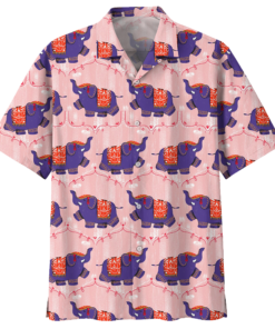 Elephant Walking with cute pattern Hawaiian Shirt - For Men and Women Fanshubus