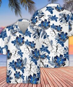 Ems Symbols Hibiscus Flower Hawaiian Shirt- For men and women - Fanshubus