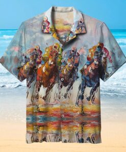 Equestrian Lovers Painting Art Hawaiian Shirt- For men and women - Fanshubus