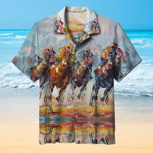 Equestrian Lovers Painting Art Hawaiian Shirt- For men and women - Fanshubus