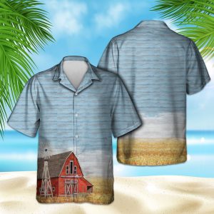 FARMHOUSE ART HAWAIIAN SHIRT  -  Unique Beach Shirt - For Men and Women Fanshubus